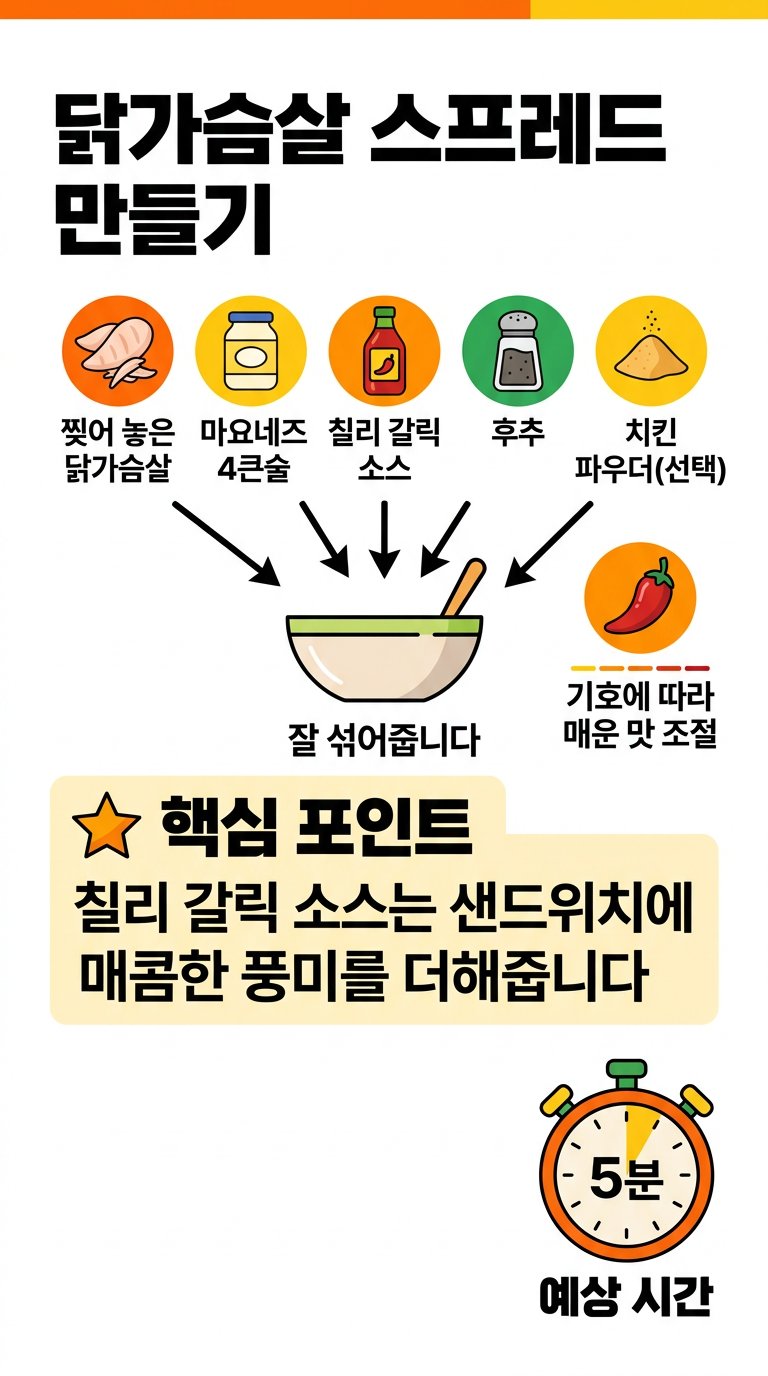 닭가슴살 스프레드 만들기 인포그래픽
