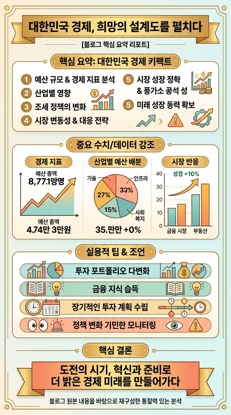 대한민국 경제, 희망의 설계도를 펼치다 infographic_onepage_report